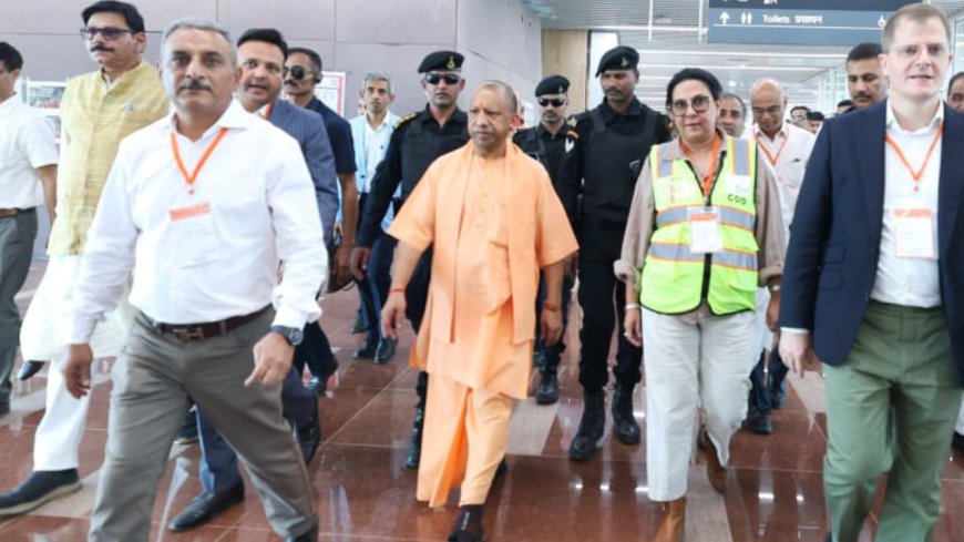 UP CM Yogi Adityanath inspects Noida airport site, inauguration expected soon