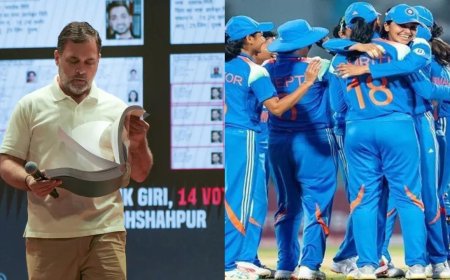 Evening news wrap: Rahul accuses EC, BJP of vote fraud in 'H-files'; PM Modi felicitates Indian women's team & more