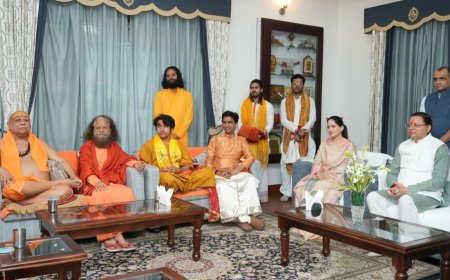 Saints meet CM Pushkar Dhami on Uttarakhand's silver jubilee; pledge support for Kumbh 2027