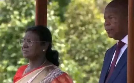President Droupadi Murmu arrives in Angola, receives ceremonial welcome - watch