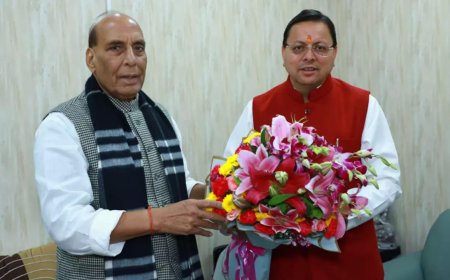 Uttarakhand CM Dhami meets Rajnath Singh, seeks key approvals for Dehradun, PWD projects