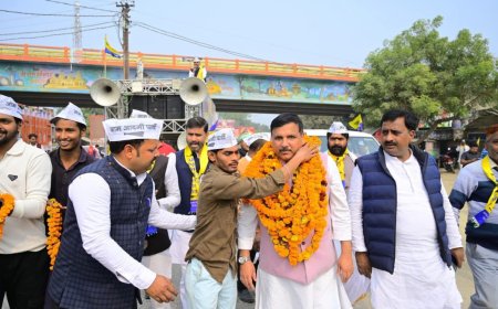 AAP’s ‘Provide Employment – Ensure Social Justice’ march reaches Pratapgarh on its 9th day