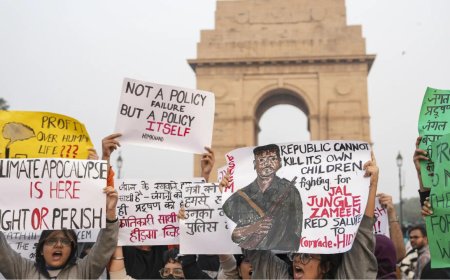 Chilli spray & Maoist slogans: Delhi pollution protest turns red — what happened on ground