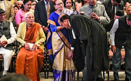 Relatives, friends, teachers in attendance, it was largest-ever assembly for a CJI oath