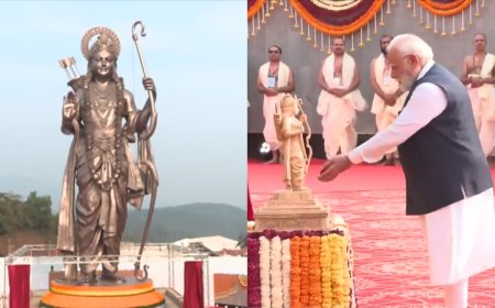 Watch: PM Modi unveils 77-ft statue of Lord Ram; launches Ramayana Theme Park