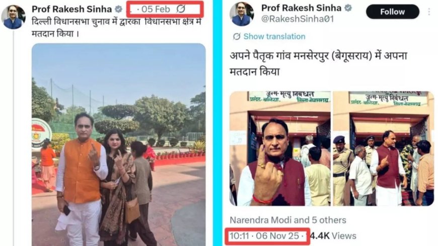 'Vote chori proof': Opposition attacks Rakesh Sinha, BJP leaders for voting in two states; RSS ideologue hits back