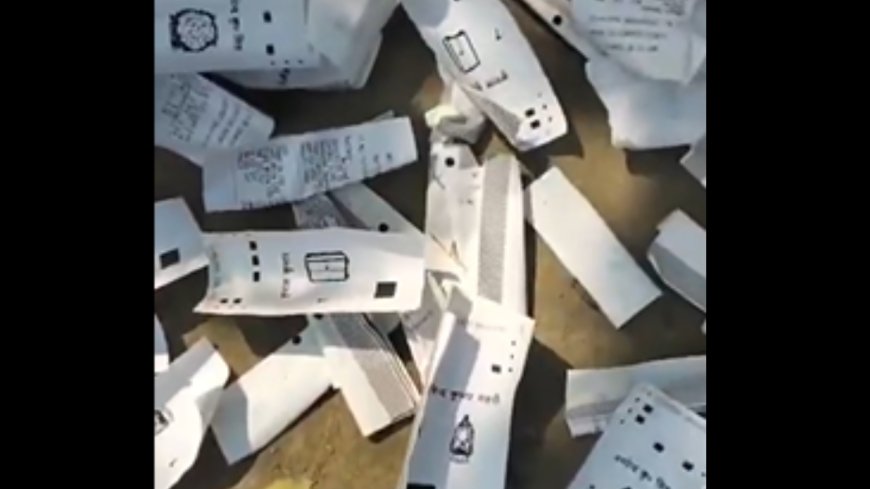 Bihar polls: VVPAT slips found on roadside; election official suspended, EC clarifies