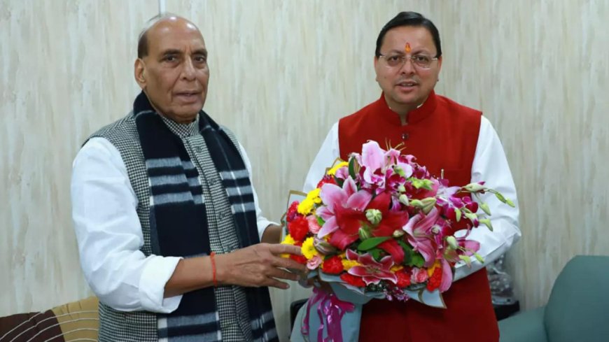 Uttarakhand CM Dhami meets Rajnath Singh, seeks key approvals for Dehradun, PWD projects