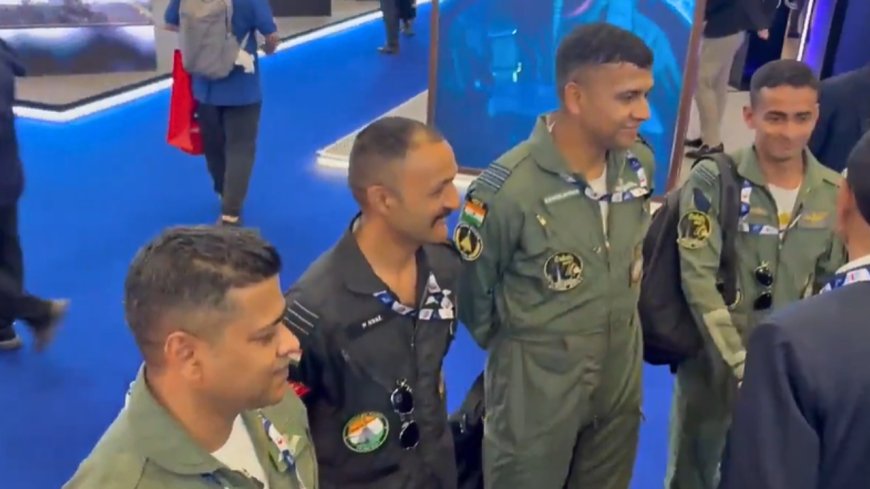 Dubai Tejas crash: Pilot Namansh Syal seen smiling with officials before tragedy – video