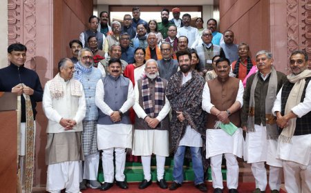 'New energy after Bihar mandate': PM Modi meets NDA MPs; vows to 'leave no stone unturned'
