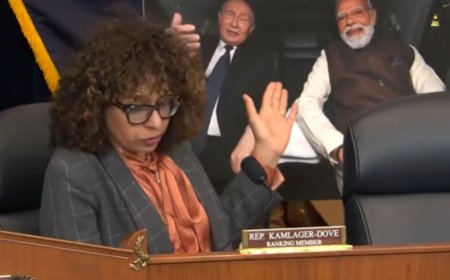 ‘Poster worth a thousand words’: Democrat points to PM Modi–Putin car photo in US Congress; warns Trump on India ties