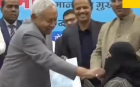 ‘Shameless’: Video of Nitish Kumar trying to remove doctor’s hijab sparks row; oppn slams Bihar CM