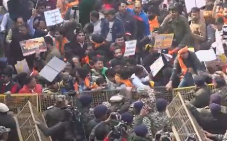 Hindu man killed in Bangladesh: Major showdown in Delhi; protesters break barricades, clash with cops