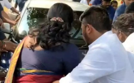 Watch: Actor Vijay's car stopped in Chennai as TVK members protest district post allocation