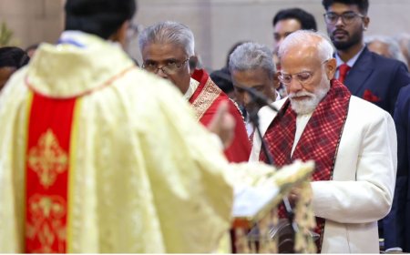 Hymns, carols, morning prayers:  How PM Modi celebrated Christmas — see pics, watch video
