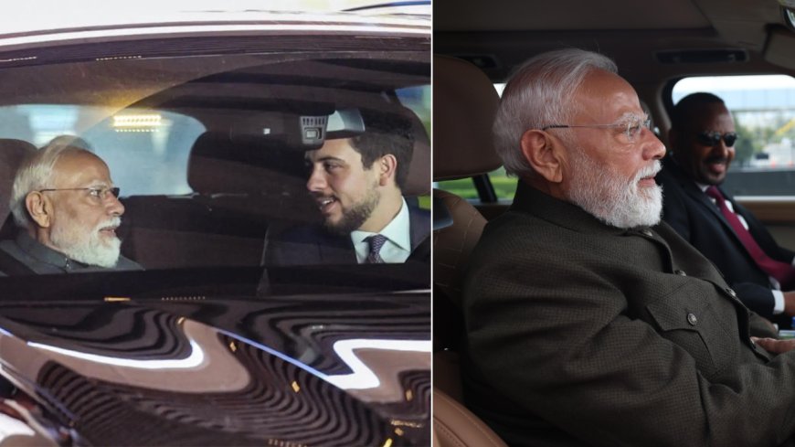 Royal welcome on foreign soil: PM Modi driven by Jordan Crown Prince, Ethiopian PM; ties on display