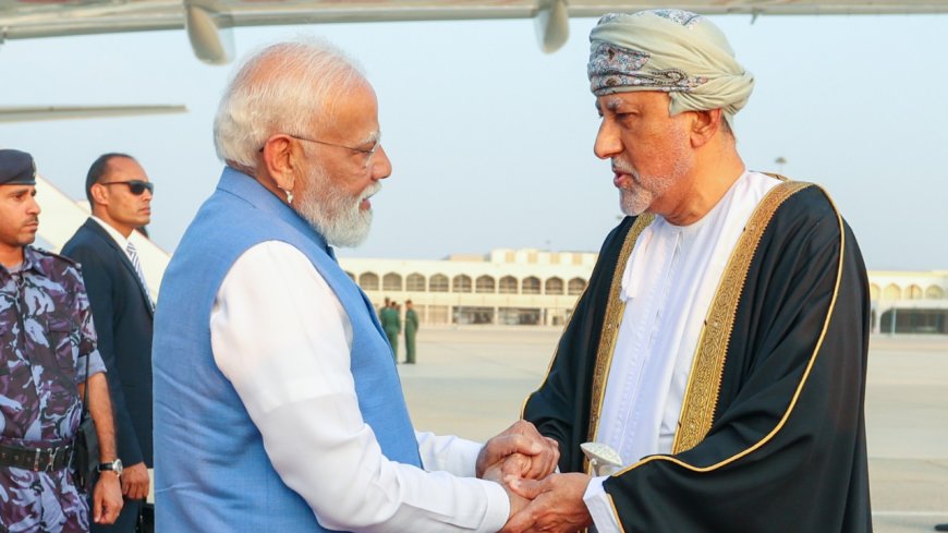 PM Modi arrives in Muscat: Received by Oman deputy PM at airport; meets Indian diaspora