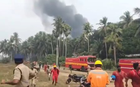 Andhra Pradesh: Massive gas leak at ONGC well in Konaseema triggers fire; villagers in panic