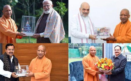 Day before UP draft rolls are out, Yogi meets Modi, Shah, Nabin