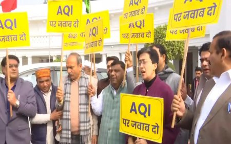 'BJP running away from issue of pollution': AAP stages protest in Delhi assembly over rising AQI
