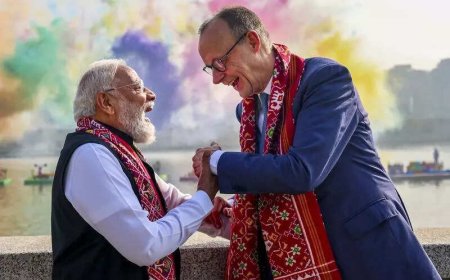 Prime Minister Narendra Modi, German Chancellor Friedrich Merz take diplomacy to the skies at the International Kite Festival in Gujarat’s Ahmedabad