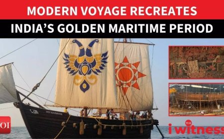 Hand-stitched wooden ship moves from Ajanta Walls to Arabian Sea | INSV Kaundinya i witness