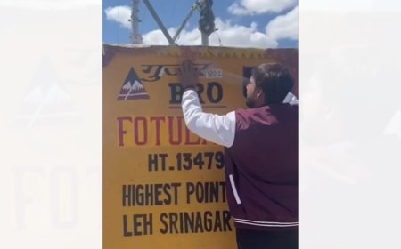 13,479 ft of stupidity: Haryana man pastes 'Gurjar' sticker on BRO milestone in Ladakh; video sparks outrage