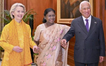 ‘Never been stronger’: Ursula von der Leyen hails Europe–India ties at presidential banquet