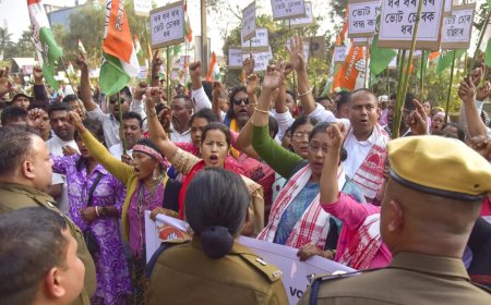 Assam Congress protests 'vote theft' through Special Revision (SR), slams Himanta
