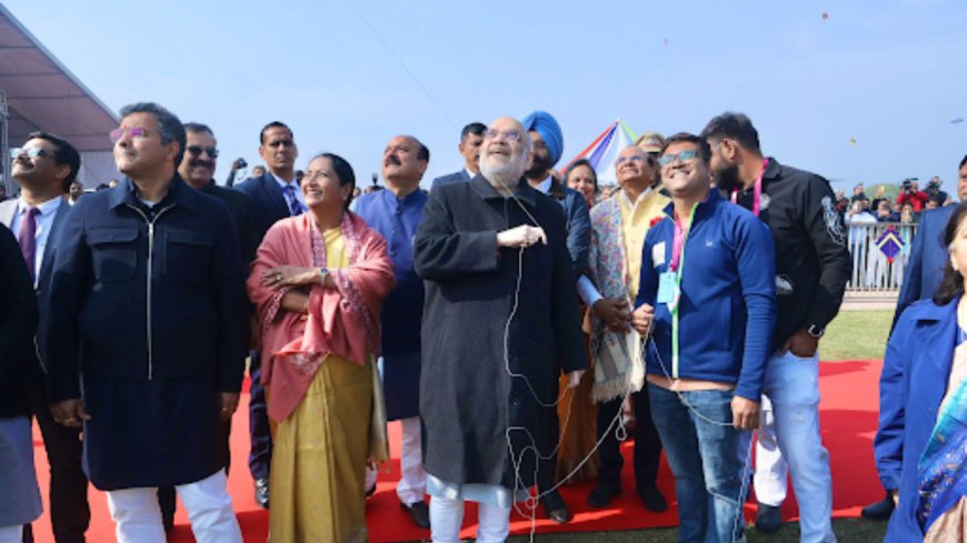 Amit Shah inaugurates third international kite festival at Baansera Park in Delhi