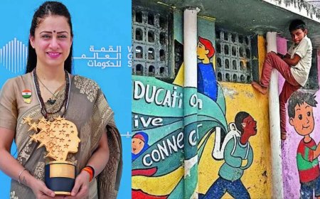Teacher who reached out to never-been-to-school kids, drew wall murals to educate them honoured with $1m global prize