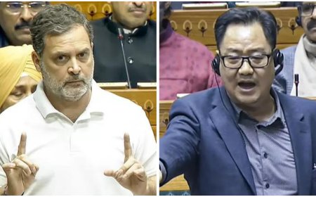 Watch: Rahul Gandhi snaps at reporters outside Parliament; Rijiju questions his stance