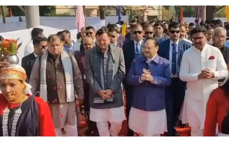 Uttarakhand CM, JP Nadda attend 8th convocation of Swami Rama Himalayan University in Dehradun