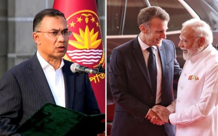 Evening news wrap: PM Modi, Macron hold talks in Mumbai; Tarique Rahman sworn in as Bangladesh PM, and more