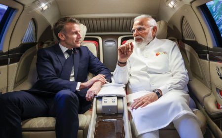 'Jai Ho': PM Modi's car ride with French President Emmanuel Macron in Mumbai