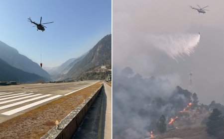 Watch: Cockpit-view video shows IAF Mi-17 V5 dousing flames in Arunachal Pradesh
