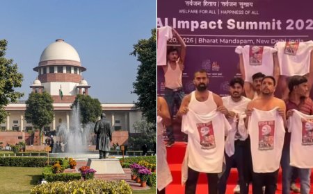 Evening news wrap: SC orders judicial officers to be part of SIR duty in Bengal; Centre slams Congress' 'topless' protest at AI Summit