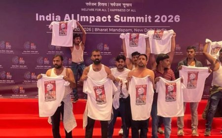 'Not appropriate': Congress-ally Akhilesh, other opposition leaders 'ashamed' of 'semi-nude' protest at AI Summit