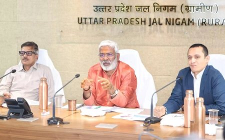 Jal shakti minister reviews progress of water projects in UP villages; directs officials to complete arrangements ahead of summer