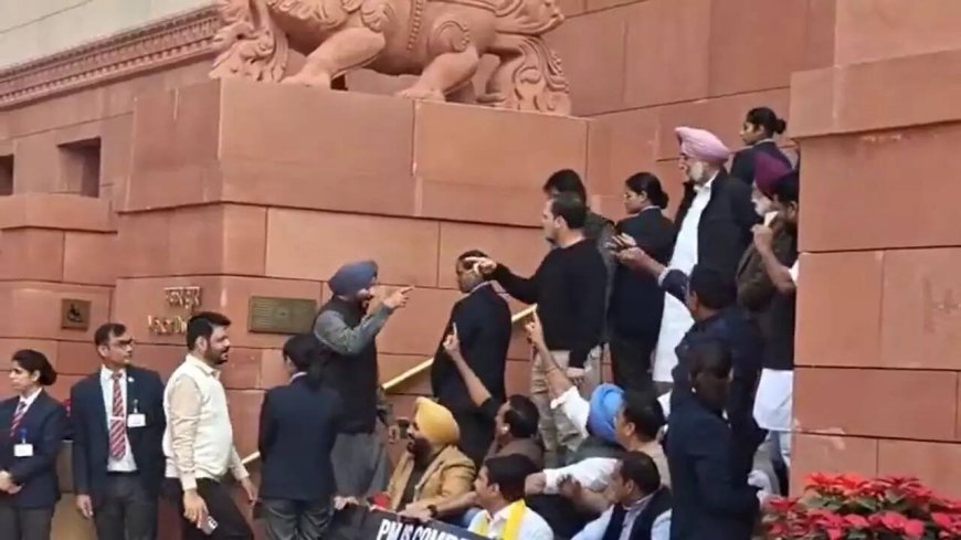 'Traitor' vs 'sadak ka gunda': Rahul, BJP's Bittu face off outside Parliament — Watch