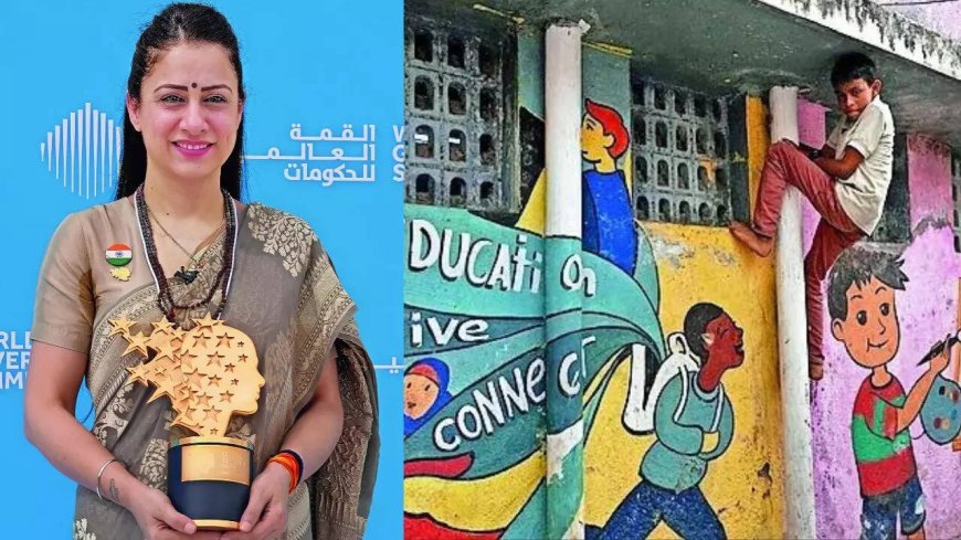 Teacher who reached out to never-been-to-school kids, drew wall murals to educate them honoured with $1m global prize