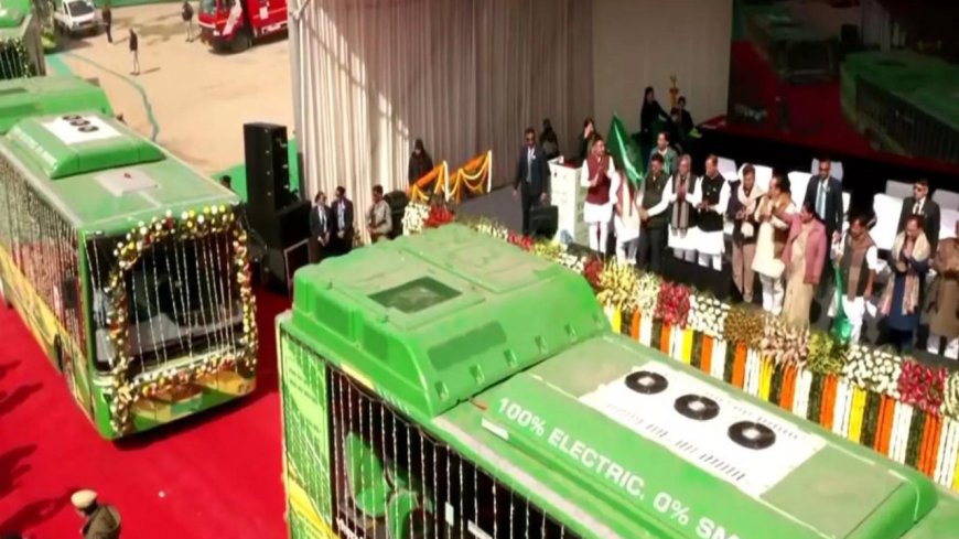 Delhi CM Rekha Gupta flags off 500 electric buses to mark BJP-led government's first year