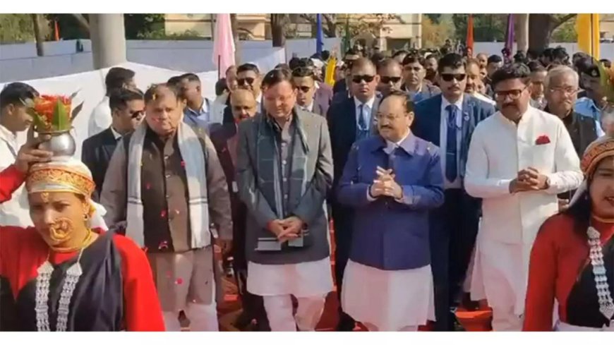 Uttarakhand CM, JP Nadda attend 8th convocation of Swami Rama Himalayan University in Dehradun