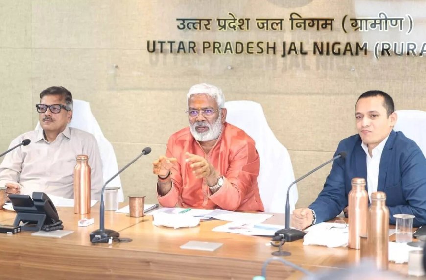 Jal shakti minister reviews progress of water projects in UP villages; directs officials to complete arrangements ahead of summer