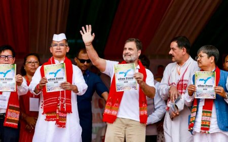 Assam polls: Rahul Gandhi unveils Congress manifesto, focus on governance, identity