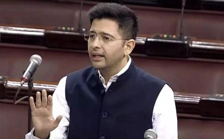Evil eye emoji: Raghav Chadha's cryptic tweet after being sidelined by AAP, posts video of issues raised by him in Rajya Sabha