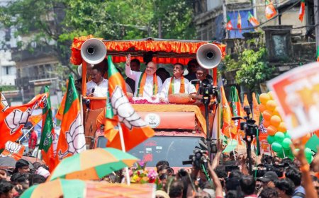 West Bengal polls: EC suspends 4 police officers after TMC workers gatecrash Amit Shah’s Bhabanipur roadshow