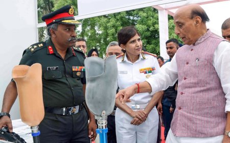Rajnath lays foundation stones for 3 new centres at R&amp;R, new infra at Base Hospital