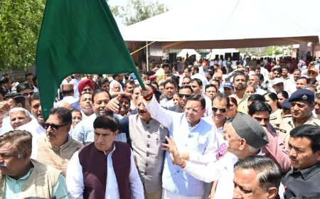 Uttarakhand CM Dhami attends Char Dham Yatra 2026 inauguration, flags off pilgrim Buses in Rishikesh