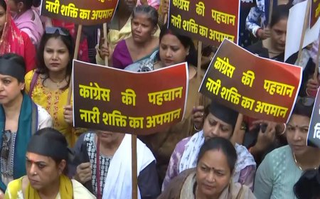 Row over women quota bill: BJP leaders protest against Rahul Gandhi in Delhi, burn effigies; 2 MPs detained